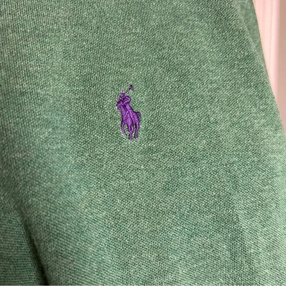Polo by Ralph Lauren Green Polo with Purple Jockey Men’s Size XL GUC - Picture 3 of 5
